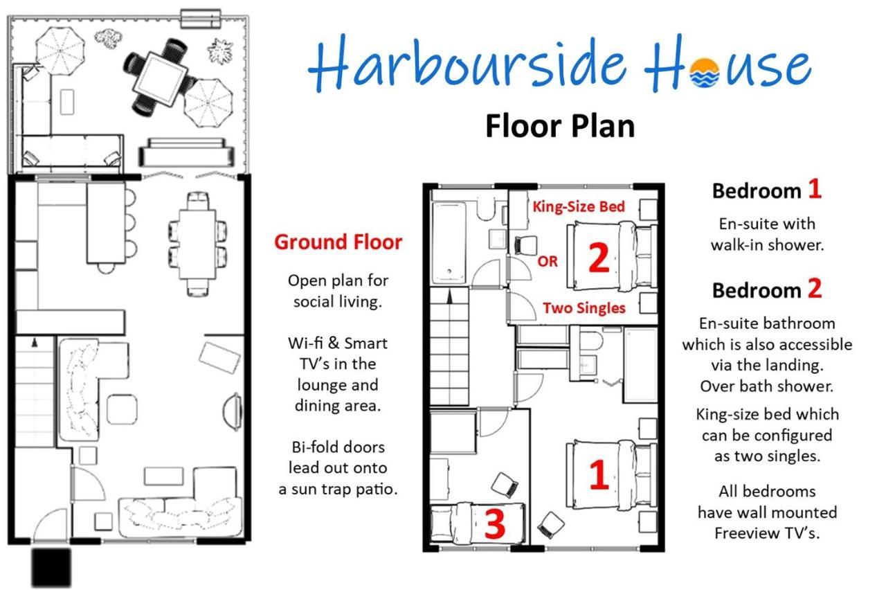 Harbourside House - Great Location - Parking - 2 En-Suites - Sleeps 5 Plus 1 Poole Exteriör bild